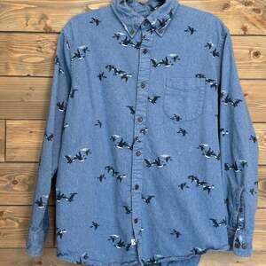 Blake Shelton x Lands' End Men's Flannel Shirt in Whistling Wood Duck Plaid